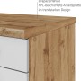 Detailaufnahme: Held Möbel Auszugsschrank Sorrento, 50x85x60 cm, Weiß-Wotanei Dekor, Küchenunterschrank.