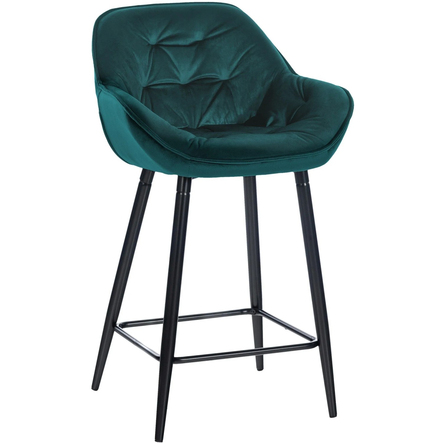 CLP Barhocker Gibson Samt Sitzhöhe 76 cm Dunkelgrün