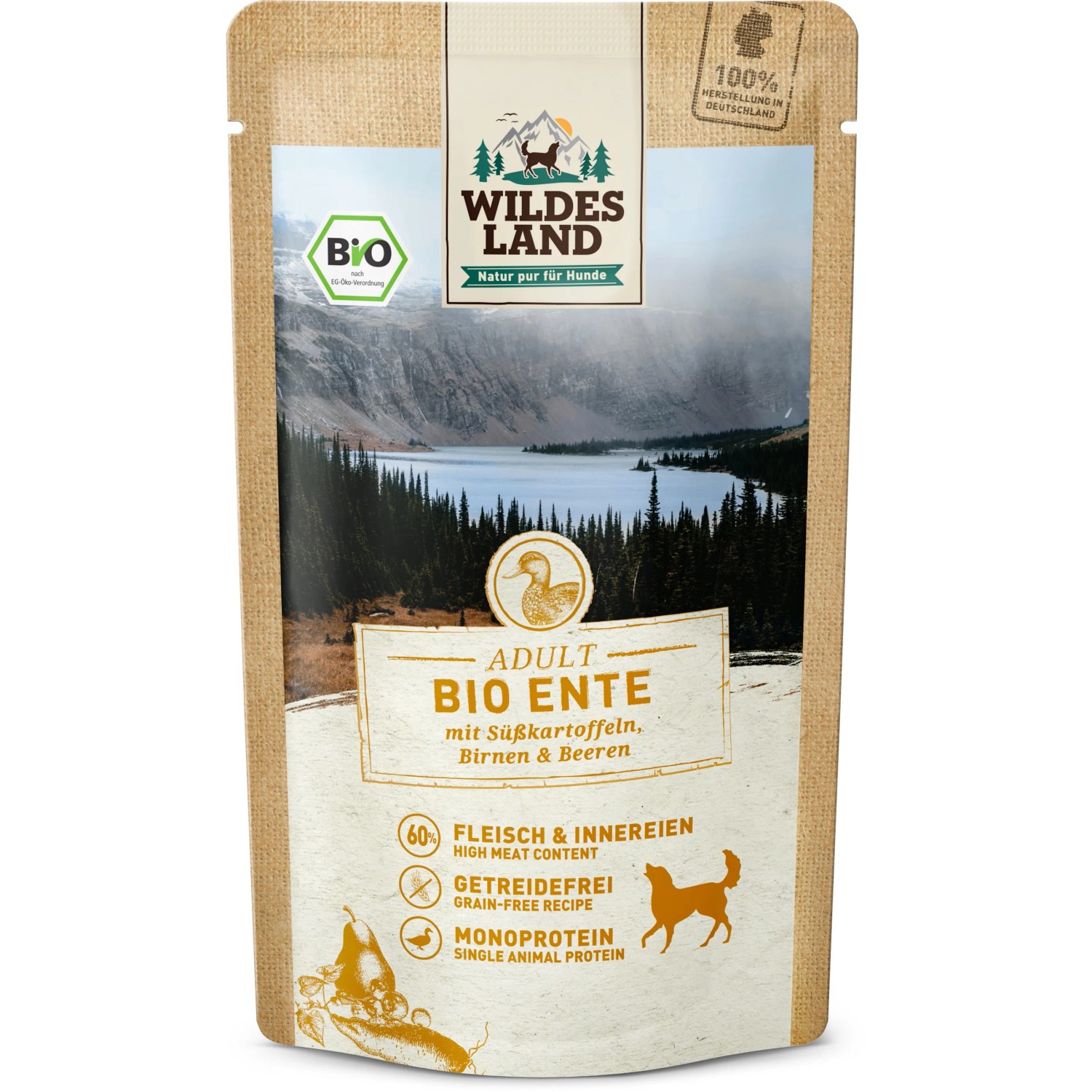 Wildes Land Hunde-Nassfutter Bio Ente mit Skartoffeln 125 g kaufen bei OBI