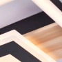 Moderne LED-Deckenleuchte Baldo in Schwarz-Holz Optik, 30x28 cm, für stimmungsvolle Beleuchtung.