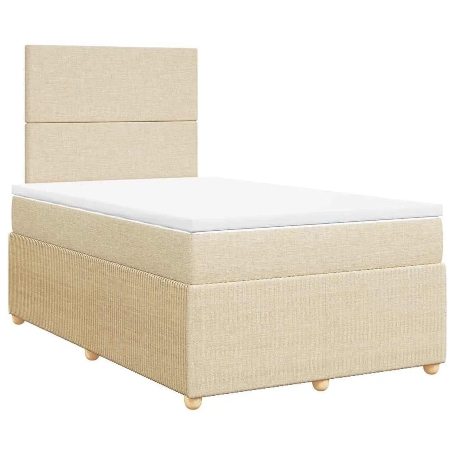 vidaXL Boxspringbett mit Matratze Creme 120x190 cm Stoff 3294293 günstig online kaufen