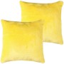 2er-Pack gelbe Bestlivings Kissenhüllen, 60x60 cm, Kuschelkissenbezüge mit Reißverschluss.