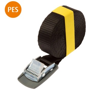 Conacord Spanngurt PES Klemmschloss mit Schutzplatte 25 mm Länge 4 m Schwarz