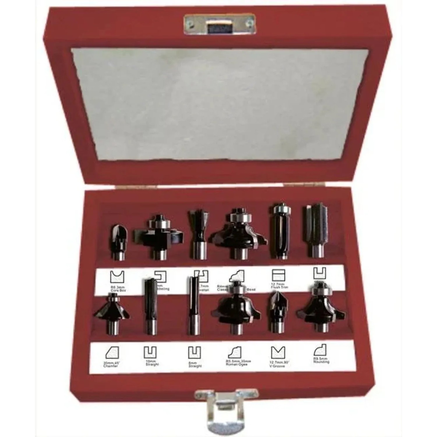 Westfalia FrÄSer-Satz 12-Teilig mit 3 SchneidflÄChen SchaftlÄNge 42 mm