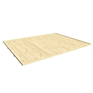 Weka Fußboden für Gartenhaus Batu 1, 200x200 cm, naturbelassene Fichte, Nut- und Federbretter.