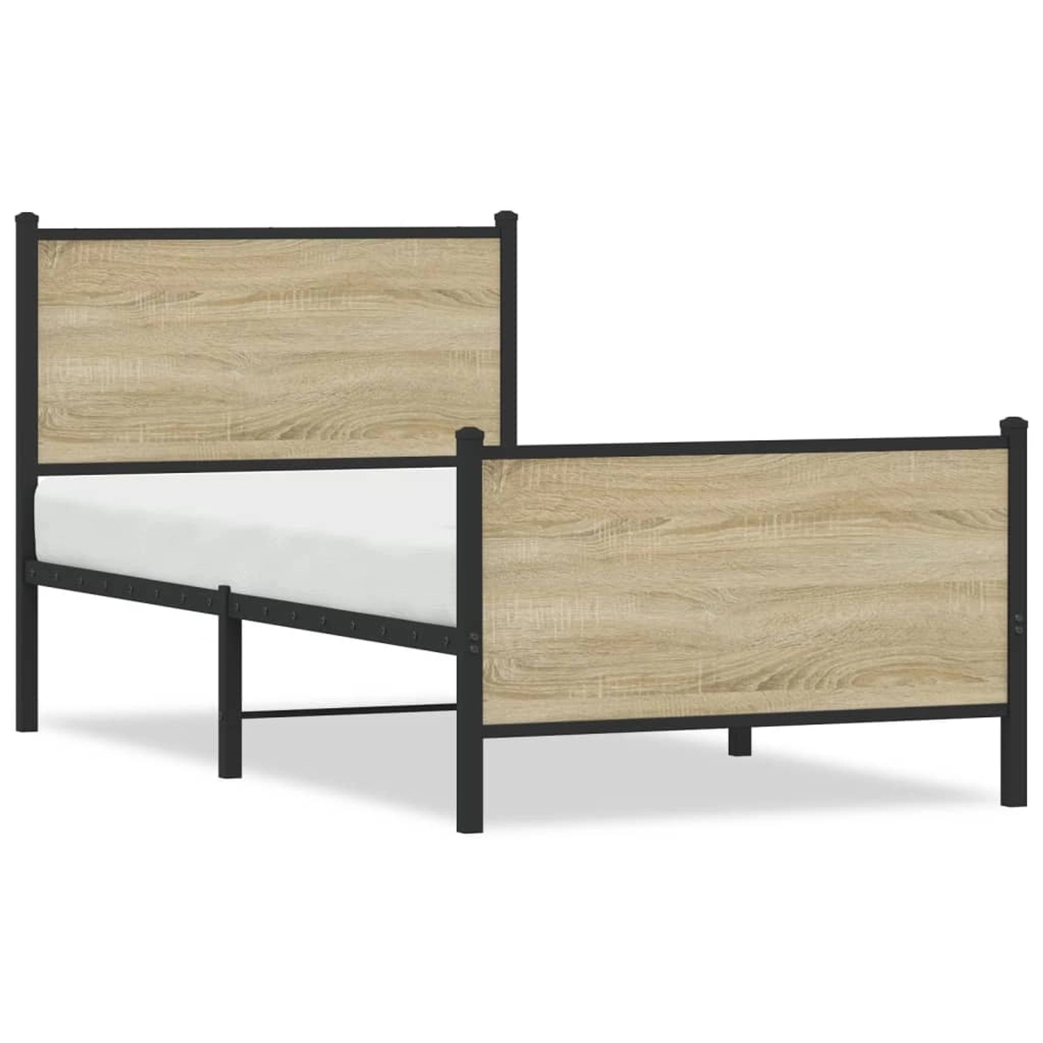 vidaXL Metallbett ohne Matratze Sonoma-Eiche 75x190 cm 4007724 günstig online kaufen