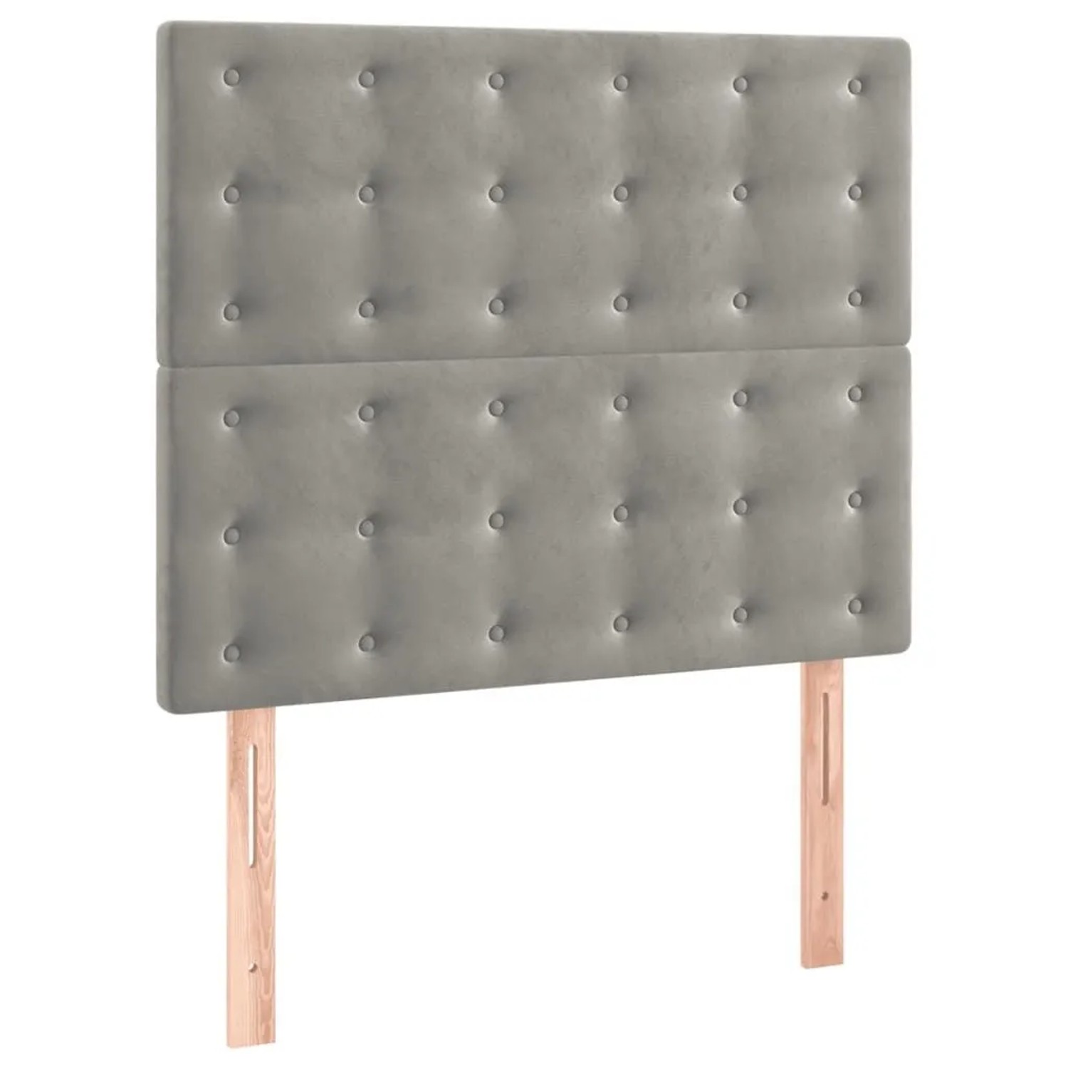 vidaXL Kopfteil Hellgrau 90x5x118/128 cm Samt 3116802