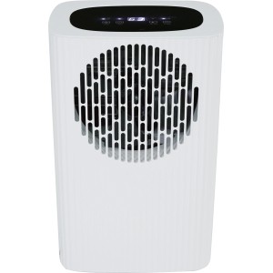 Weißer Luftentfeuchter LEF-205-40 mit runder Lüftung und digitalem Display.