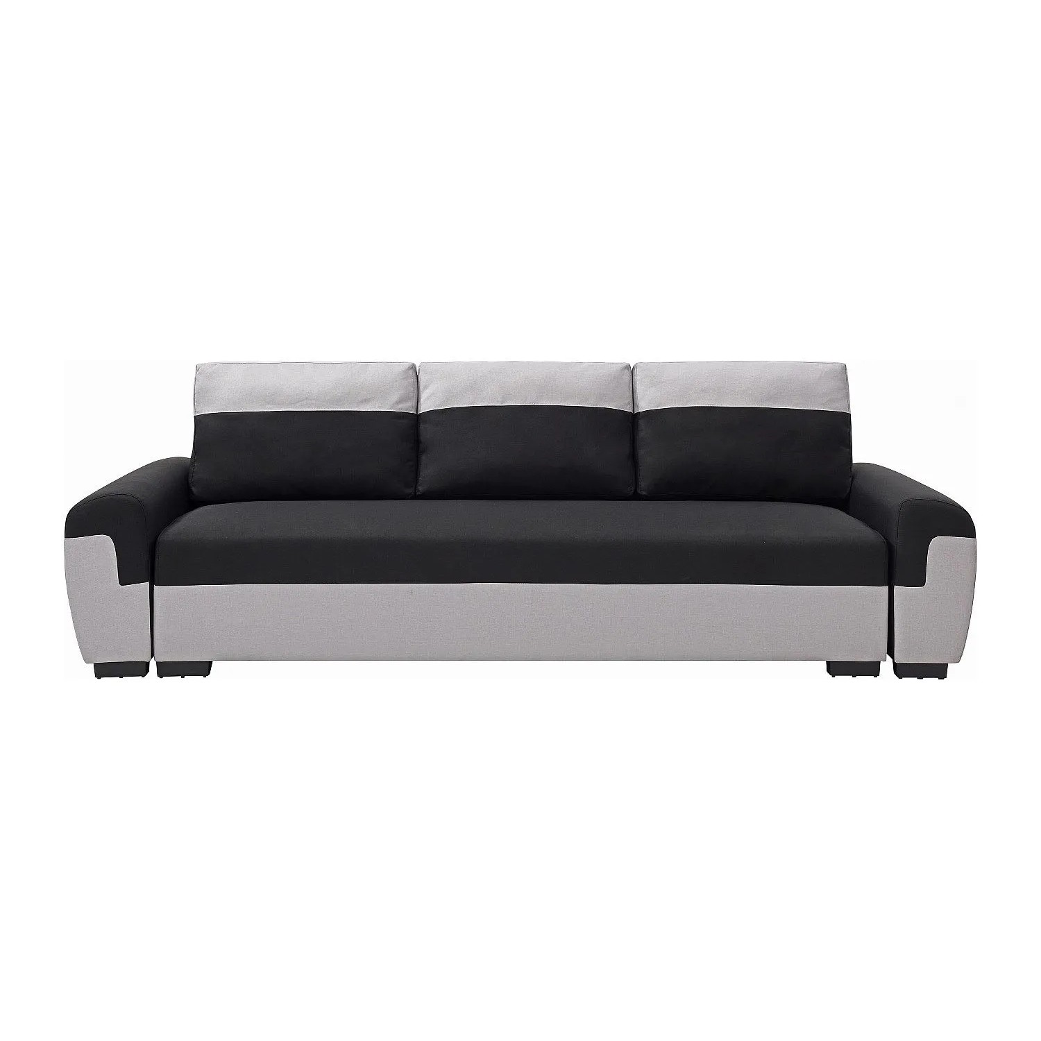 Vente-unique Schlafsofa Gaby Schwarz 260 cm