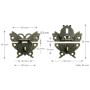 HMF 6495-VS2 Vintage Verschluss Schmetterling mit Schlossöse 50 x 45 mm Bronze_2