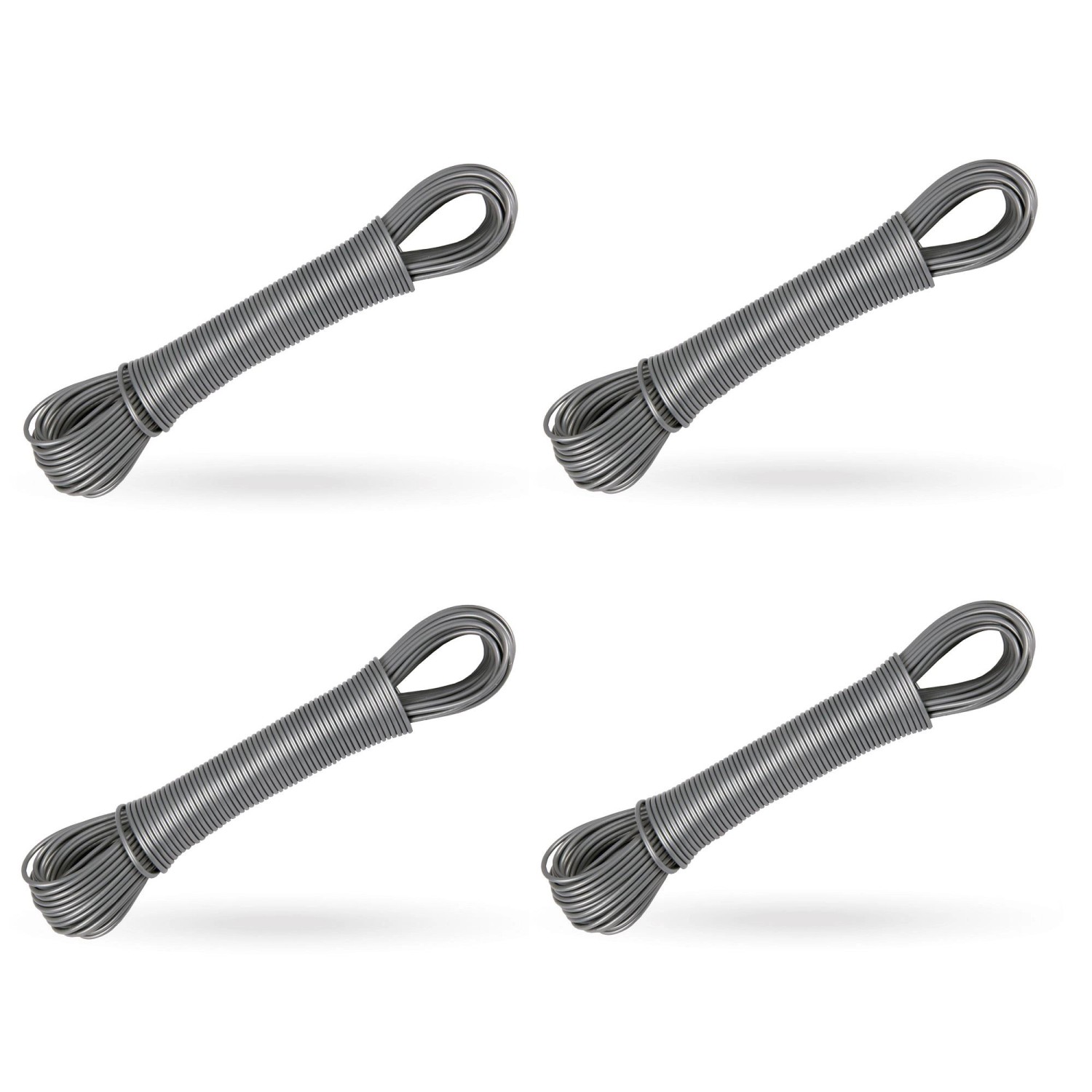 Bestlivings Wäscheleine 20 Meter x 2,2 mm 4er Pack Anthrazit
