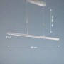 Moderne, dimmbare LED-Pendelleuchte Vitan TW von Fischer & Honsel, Nickel, 150 cm lang.
