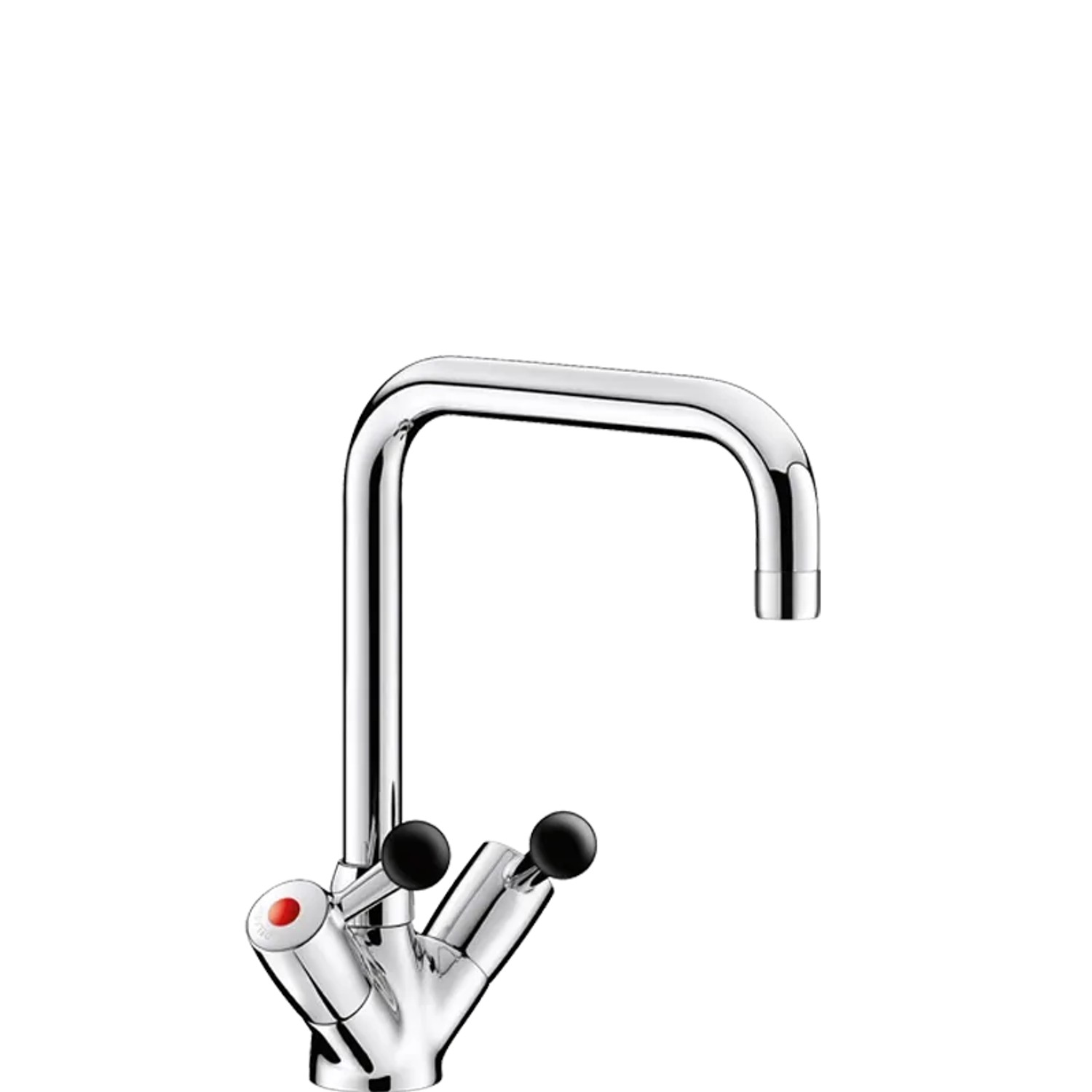 Delabie Zweigriffmischer Einloch-Standmontage L200 Bakelitgriffe