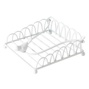 Weißes Boltze Serviettenhalter-Set Ria aus Metall mit Vogel-Dekor, 2-teilig.