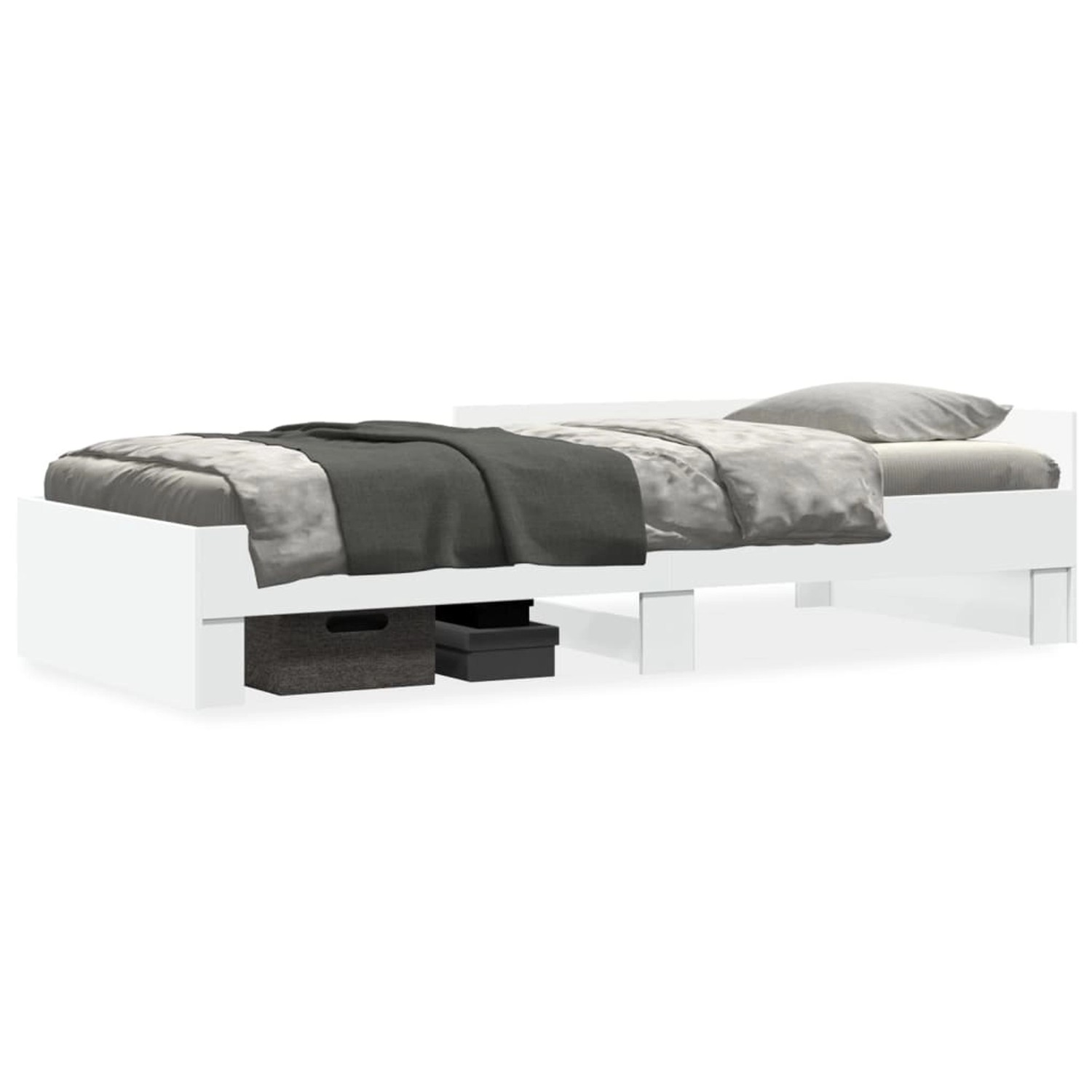 vidaXL Bettgestell Weiß 75x190 cm Holzwerkstoff 849593 günstig online kaufen