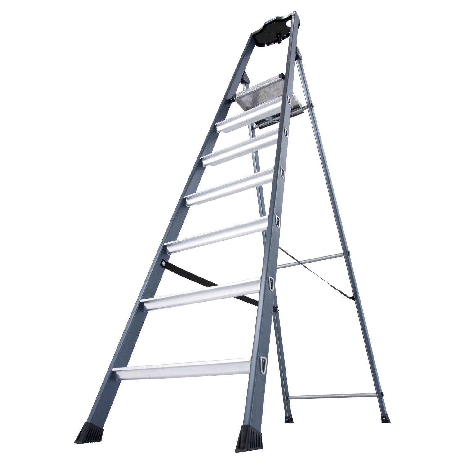 Krause Stehleiter SePro S 7 Stufen 210 cm x 53 cm x 135 cm Eloxiert günstig online kaufen