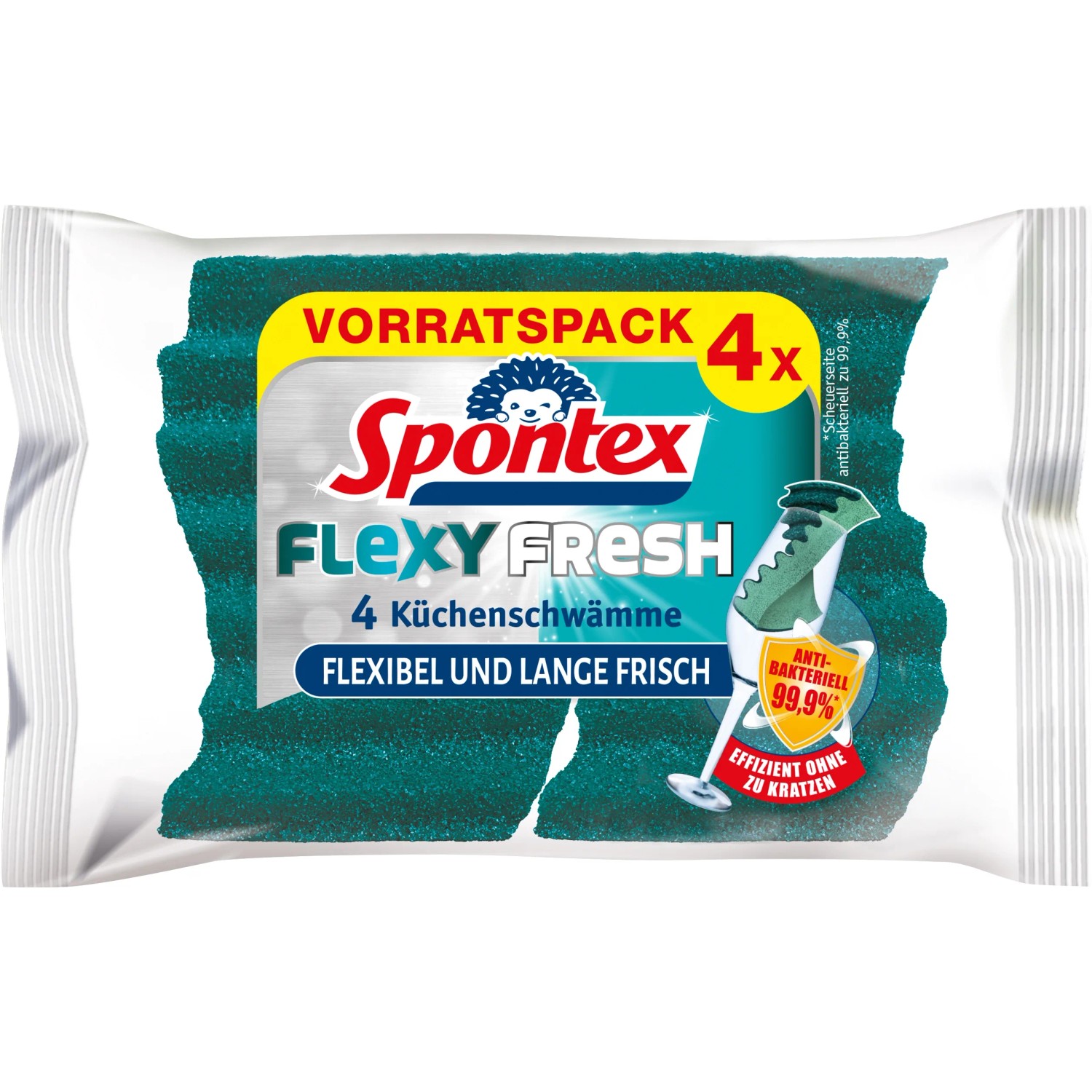 Spontex Reinigungsschwämme 2er-Pack – Streifenfrei, Für Geschirr & Empfindliche Oberflächen