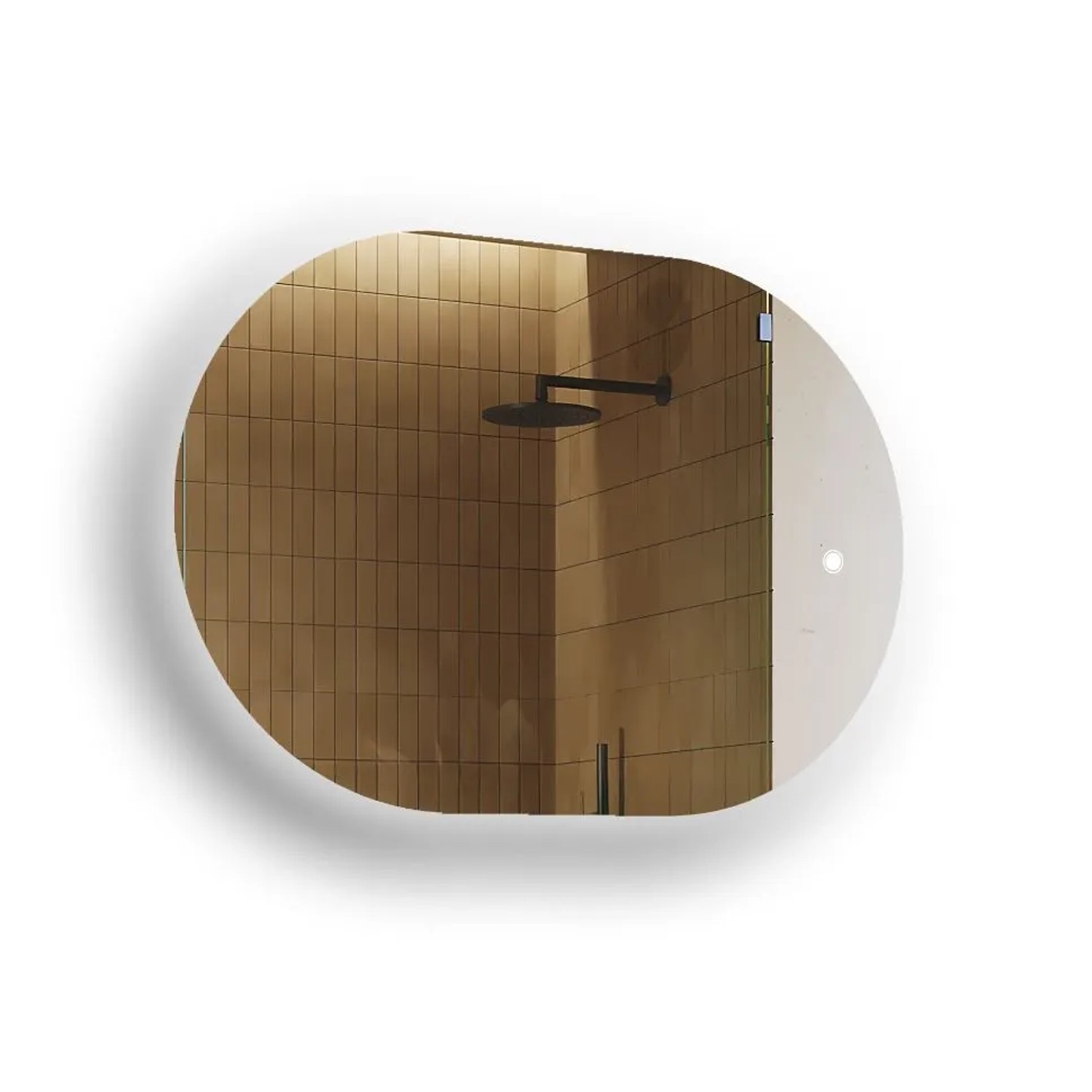Artforma LED Badspiegel Oval 100x70 cm mit Beleuchtung Touch Dual LED Rahmenlos IP20 M098