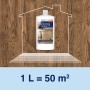 Bona Parkett Polish Glänzend 1 l Flasche auf Holzboden, zur Pflege und zum Schutz von Parkett.