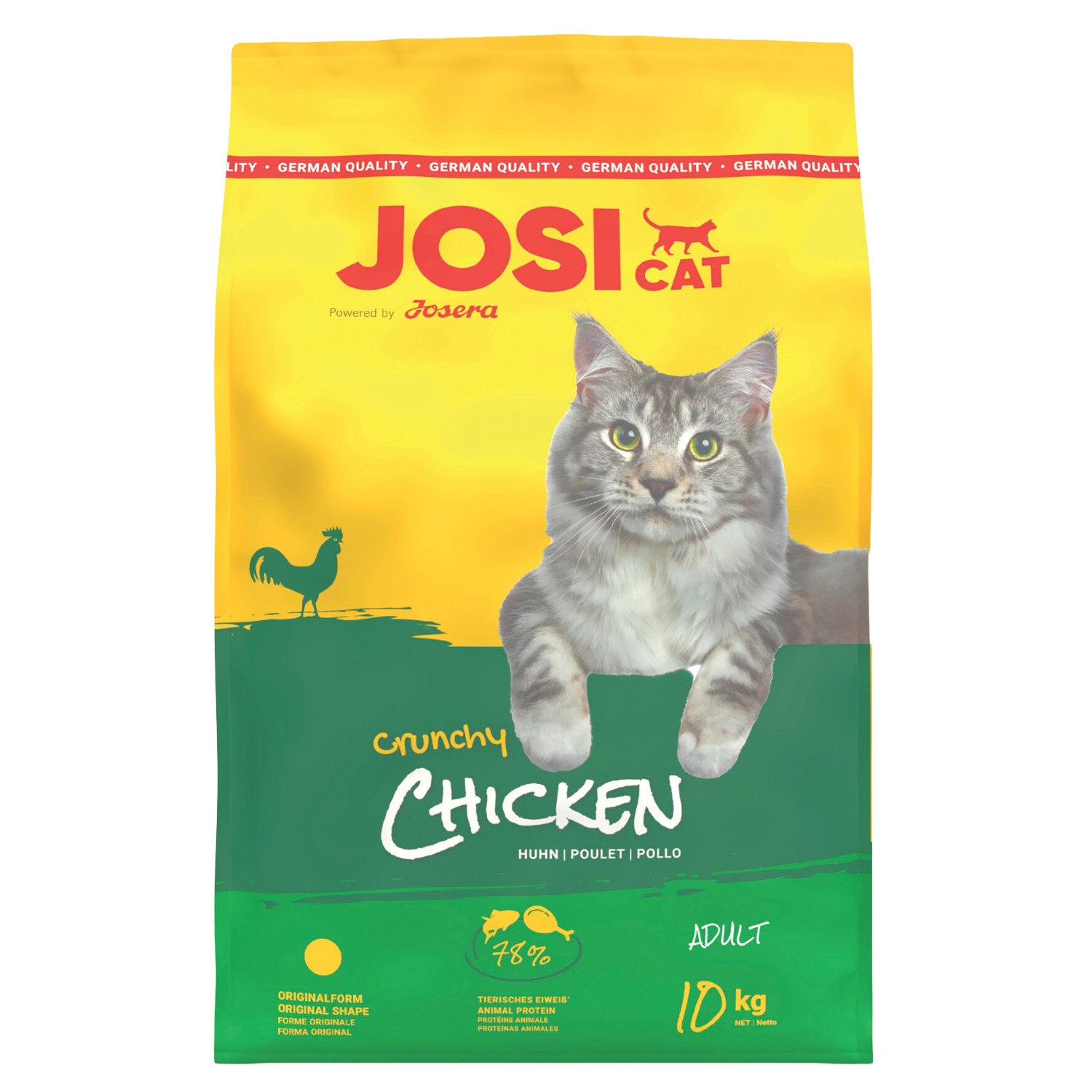 JosiCat Katzen-Trockenfutter Crunchy Chicken 10 kg