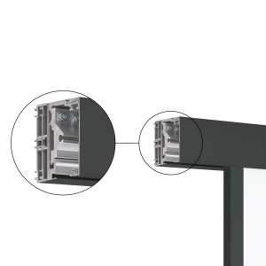 Skyscope Portal Abstandsprofil Doppelt für Slimwork Schiebetür 2.200 mm Schwarz