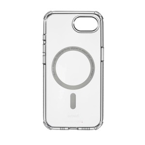 Transparente Hama Handyhülle für iPhone mit magnetischem Ring, verstärkten Ecken und Kratzschutz.