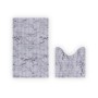 Bestlivings Badematten Set, 2-teilig, Weichschaum, Marmor-Optik, für Badezimmer und Nassbereiche.