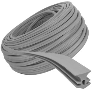 Graues NYVI Fugendichtband NYVIFix, 100 m Rolle, für 8-10,5 mm breite Fugen. Flexibles TPE-Dichtprofil für Terrassen & Balkone.