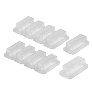 10er Set transparente Silikon Abdeckungen für schmale Wippschalter.
