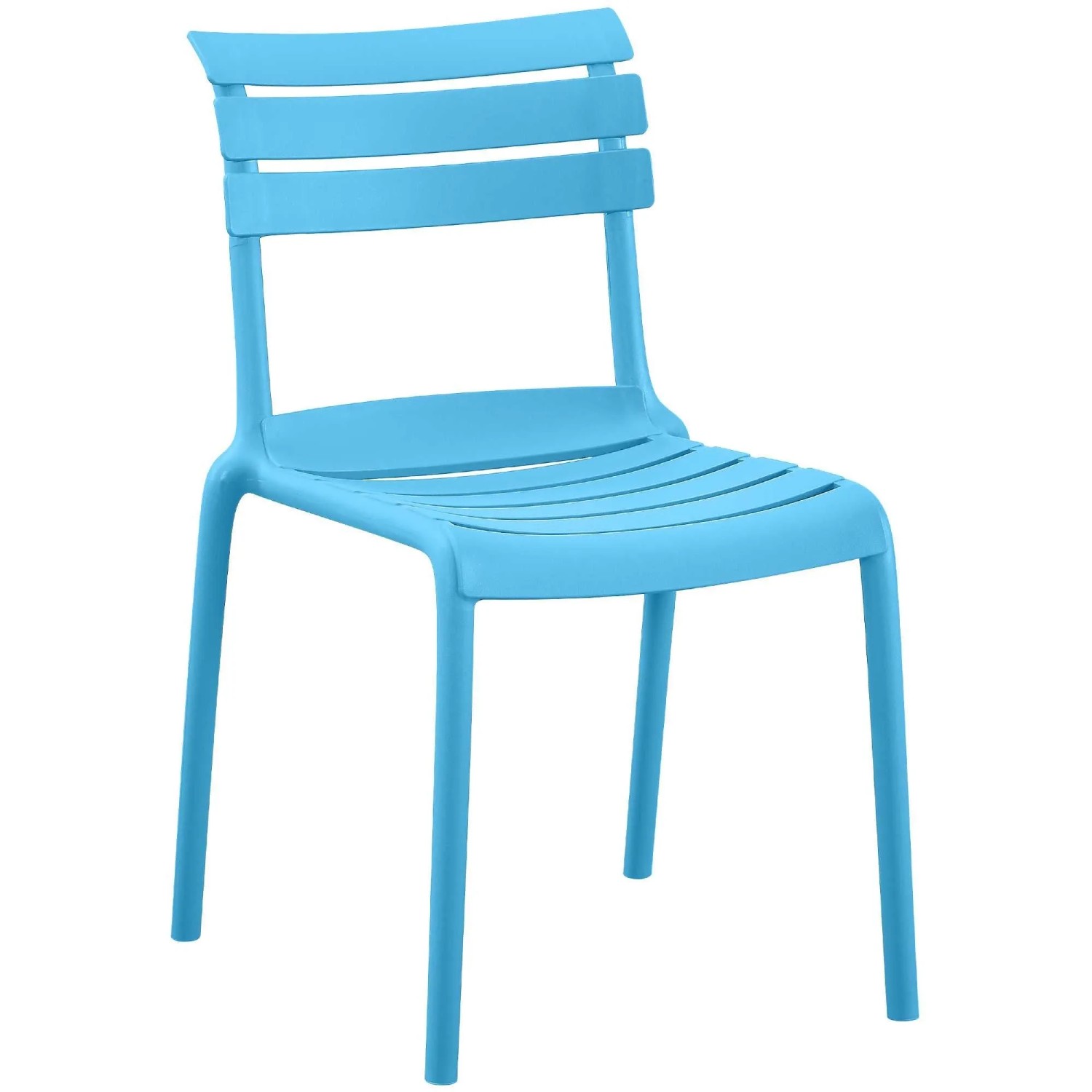 DELUKE Gartenstuhl OSKAR 49x59x82cm Kunststoff Blau Stapelstuhl Loungestuhl Garten Outdoor-Stuhl