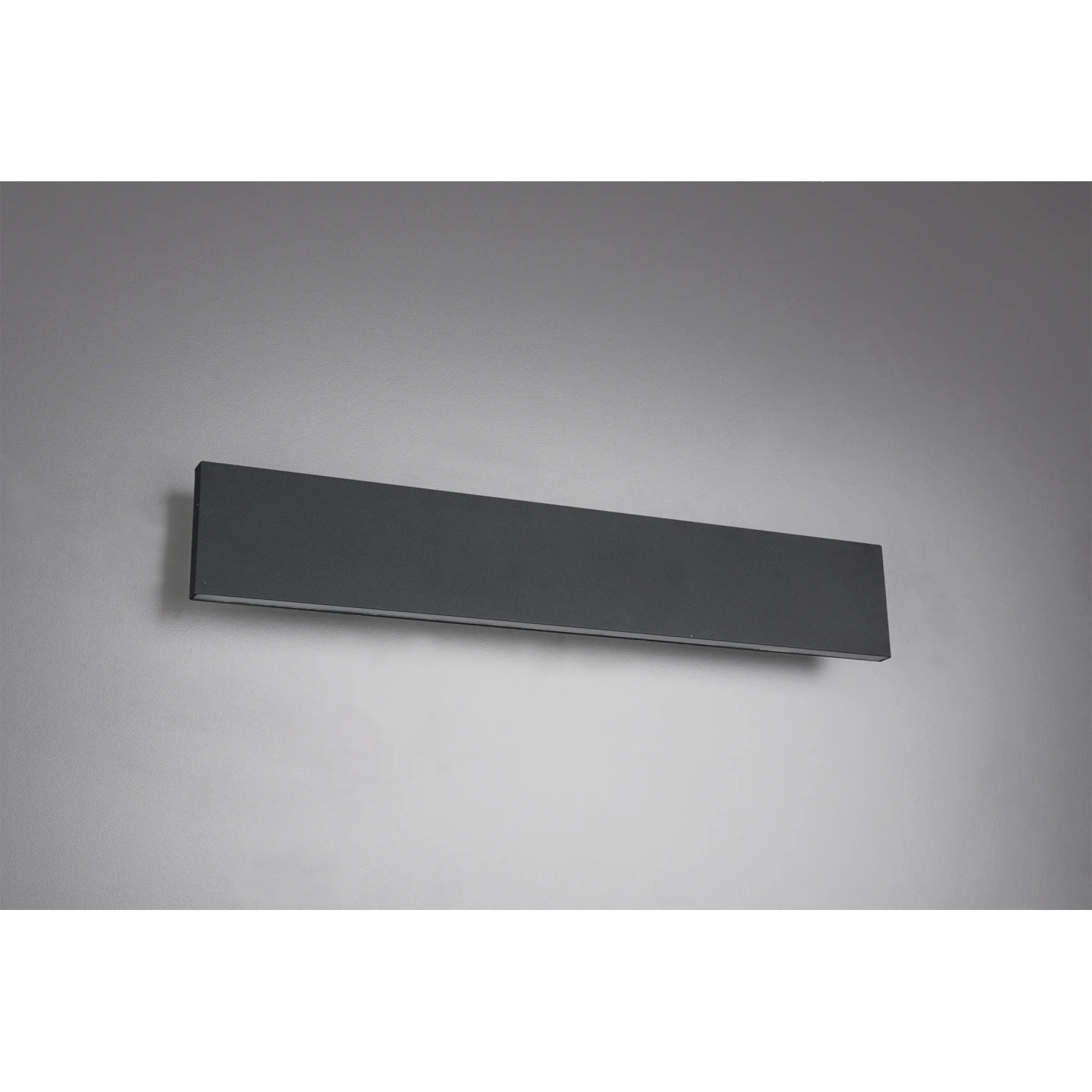 Moderne LED-Wandlampe Concha in Anthrazit von Trio Leuchten, 80x47 cm.