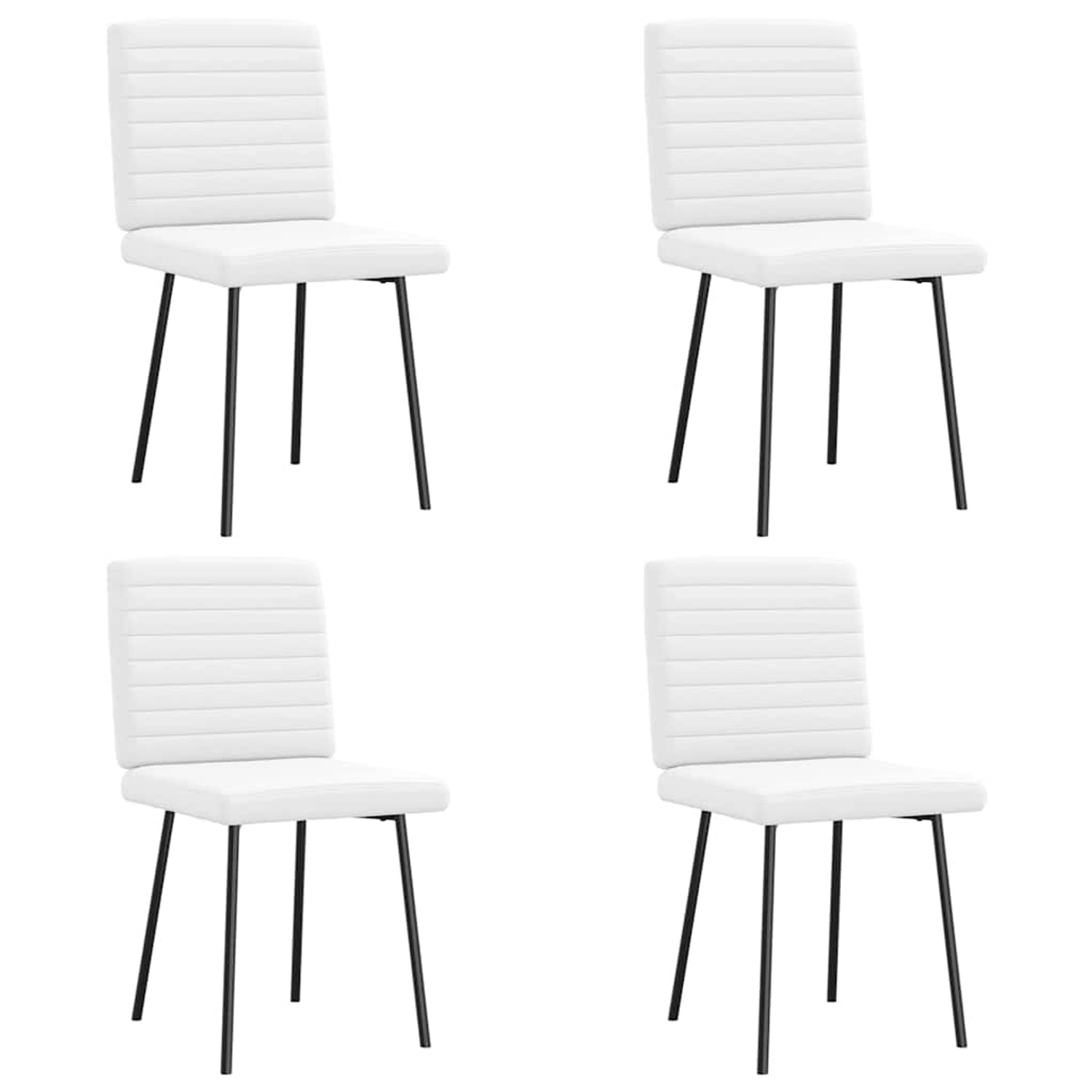 vidaXL Esszimmerstühle 4 Stk Weiß Kunstleder 3315272 günstig online kaufen