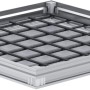 ACO Schachtabdeckung FI 2.0 Flex B125, 200x200mm, Aluminium. Quadratische Abdeckung mit Gitter für Füllmaterial.