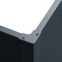 Detailansicht des anthrazitfarbenen Floraworld Metall Hochbeets Twin-Wall, Ecke mit Schrauben.