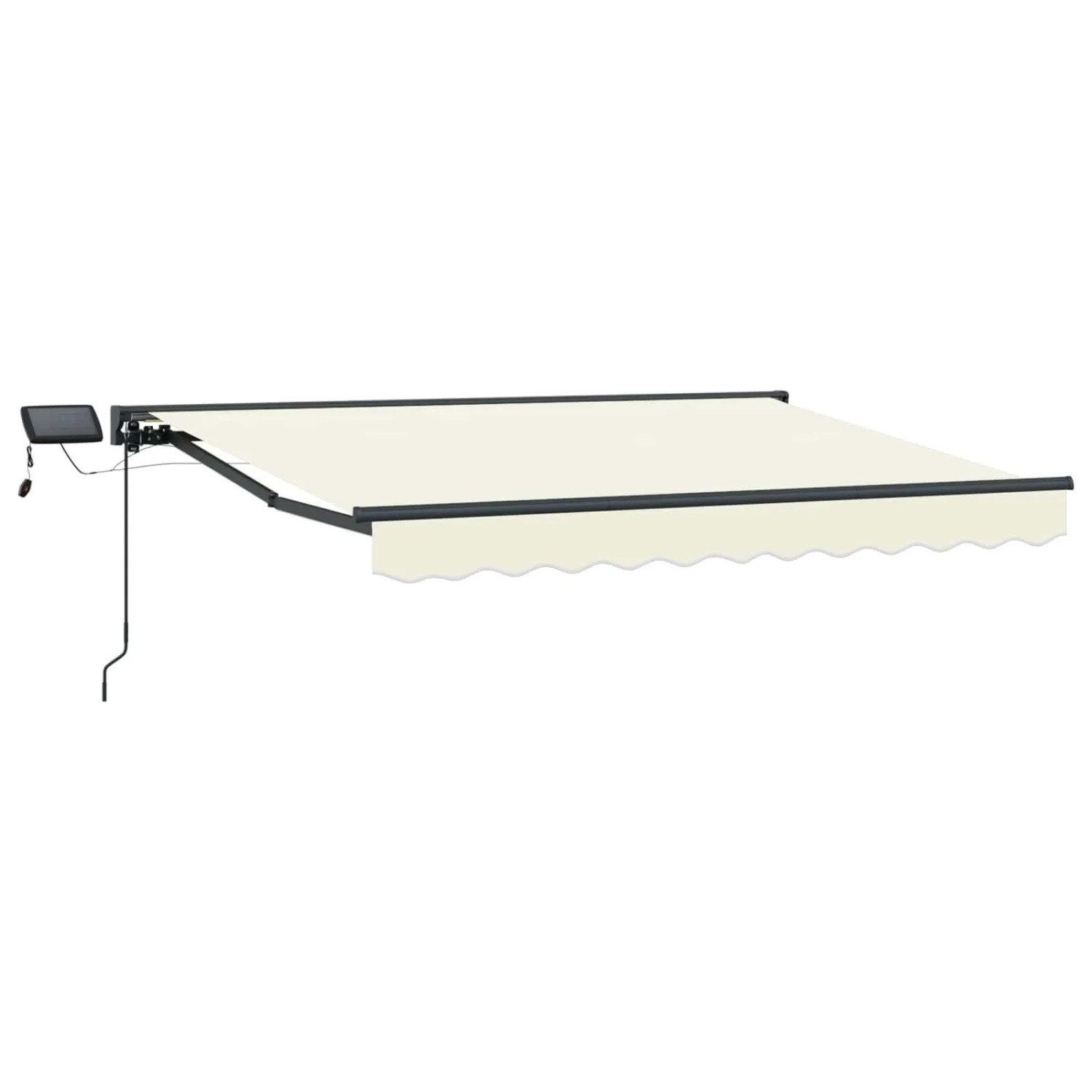 vidaXL Manueller Markisenrahmen mit LEDs Creme 3,5 x 2,5 m 3420820