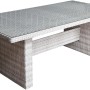Graues Garden Pleasure Gartenmöbel-Set Dijon, 5-teilig, mit Tisch und Sesseln. Lounge-Gartenmöbel.