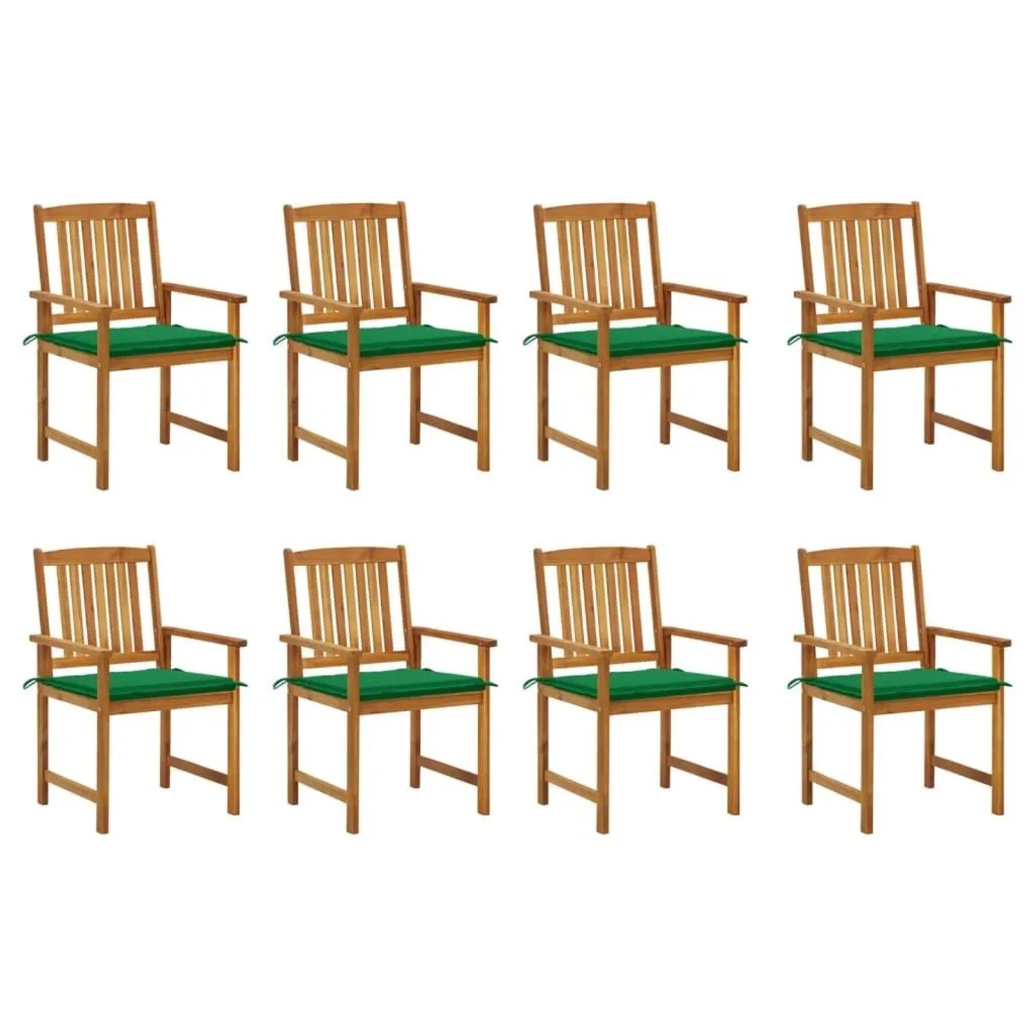 vidaXL Gartenstühle mit Kissen 8 Stk Massivholz Akazie 3078171