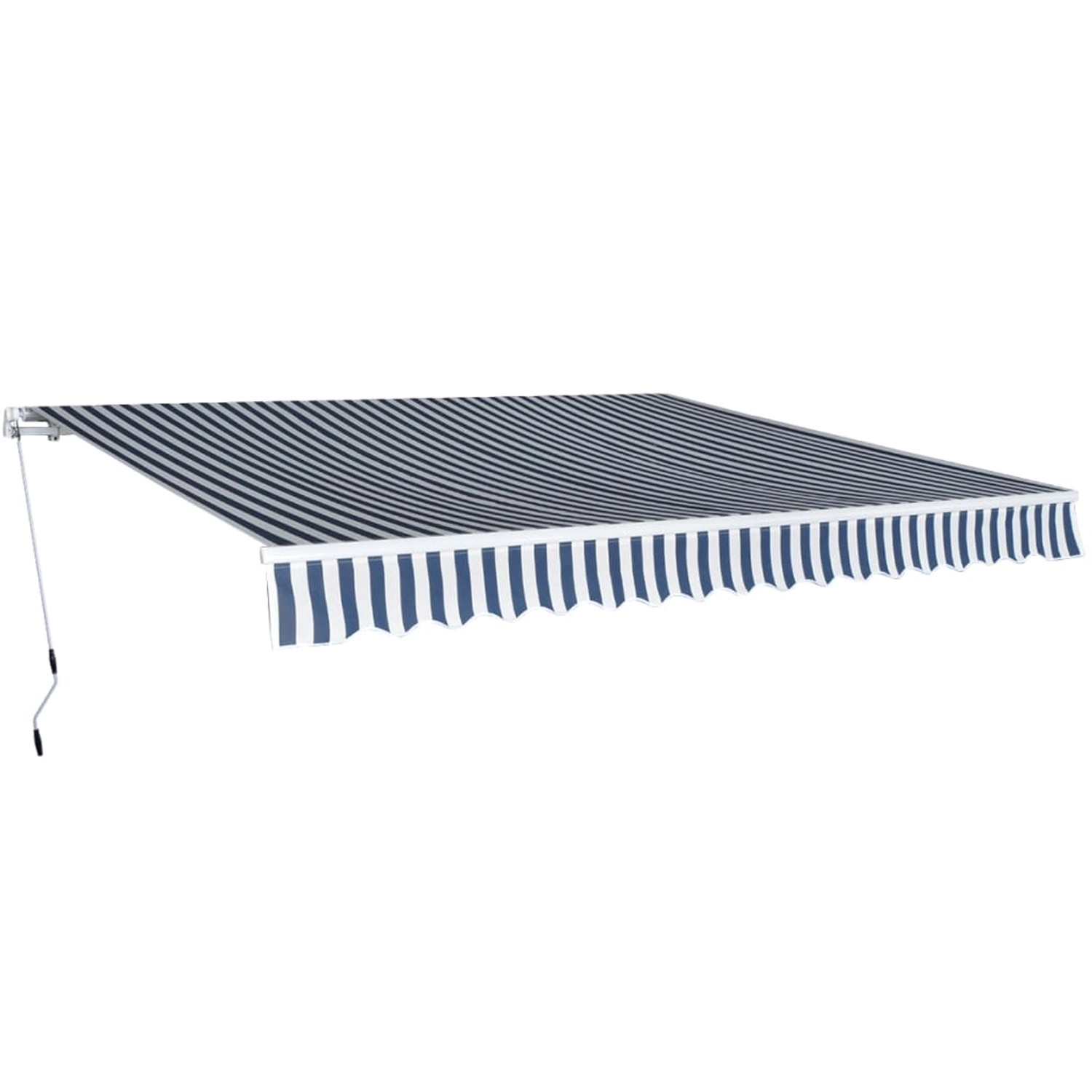 furnicato Gelenkarmmarkise 400 cm Blau/Weiß günstig online kaufen