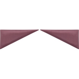 Zwei Wandkissen Dreieck, 15x30 cm, Beere, zur Wandgestaltung.