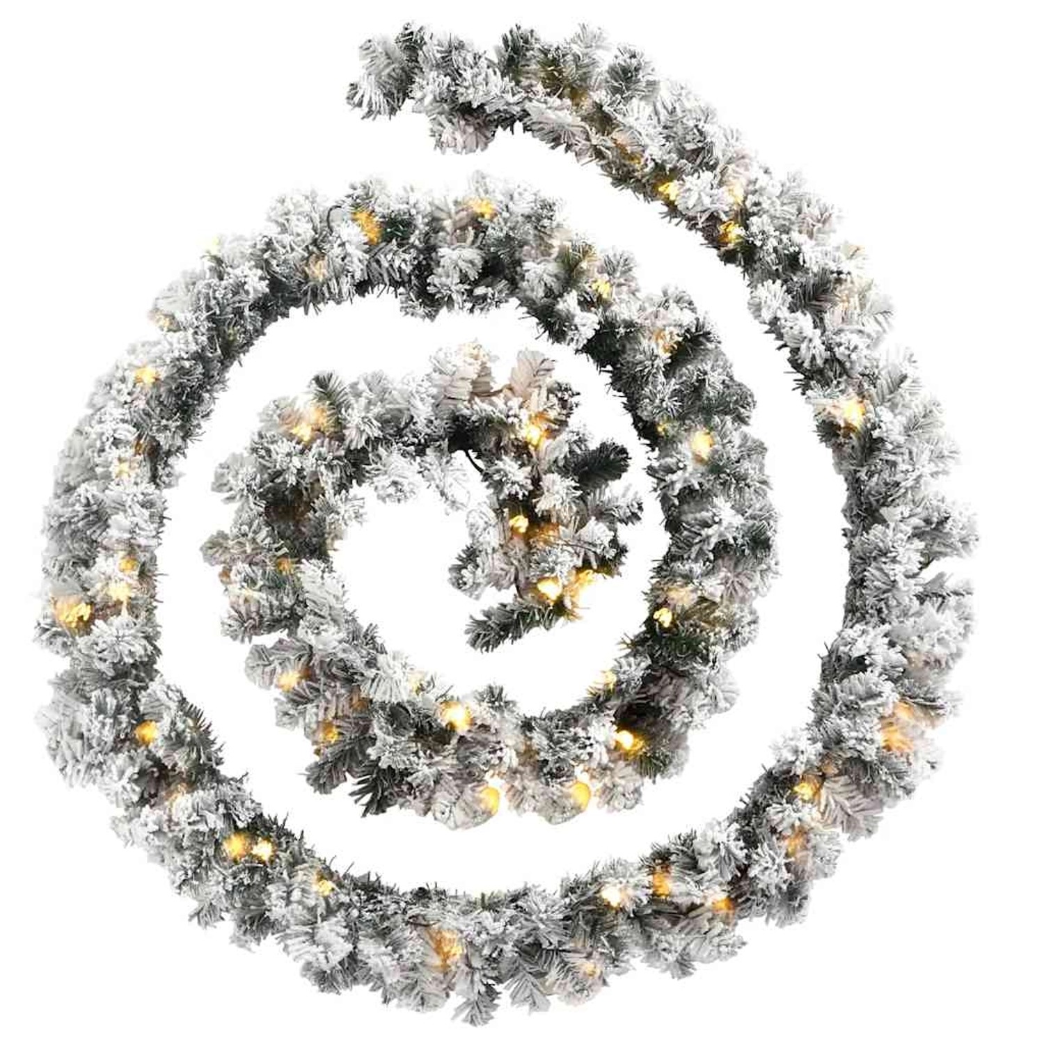 vidaXL Weihnachtsgirlande mit LED-Leuchten Grün 20 m PVC 4019671_4