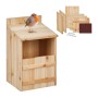 Relaxdays Nistkasten Bausatz Tannenholz Natur Mit Türverriegelung 36 cm x 22 cm x 21 cm 1,3 kg