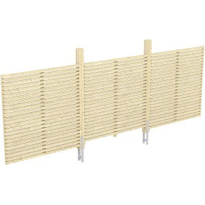 Skan Holz Rhombus Rückwand, 550x160cm, Fichte Natur, Zubehör für Carports.