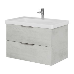 Steinkamp Waschtischunterschrank Living 2.0 Oxid Hellgrau mit Villeroy&Boch Subway 3.0 Waschtisch.