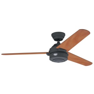 HUNTER FANS Deckenventilator Carera 132 cm Graphit mit Holzflügeln, Zugschnur für 3 Stufen.