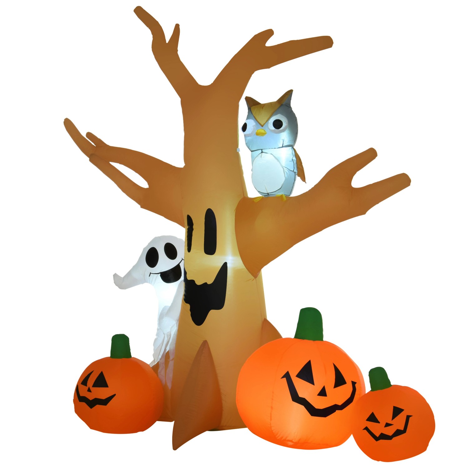 HOMCOM Halloween Aufblasbares Spukgespenst Aufleuchtend 120/ 240 cm günstig online kaufen