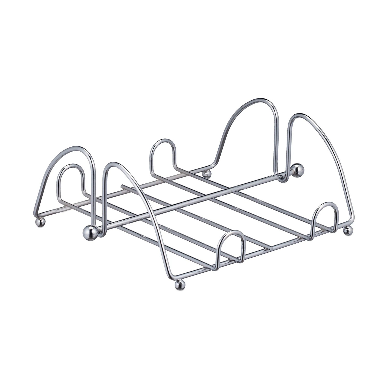 Relaxdays Serviettenhalter Eisen Silber Beschwerer 8 cm x 22,5 cm x 19,5 cm 200 g