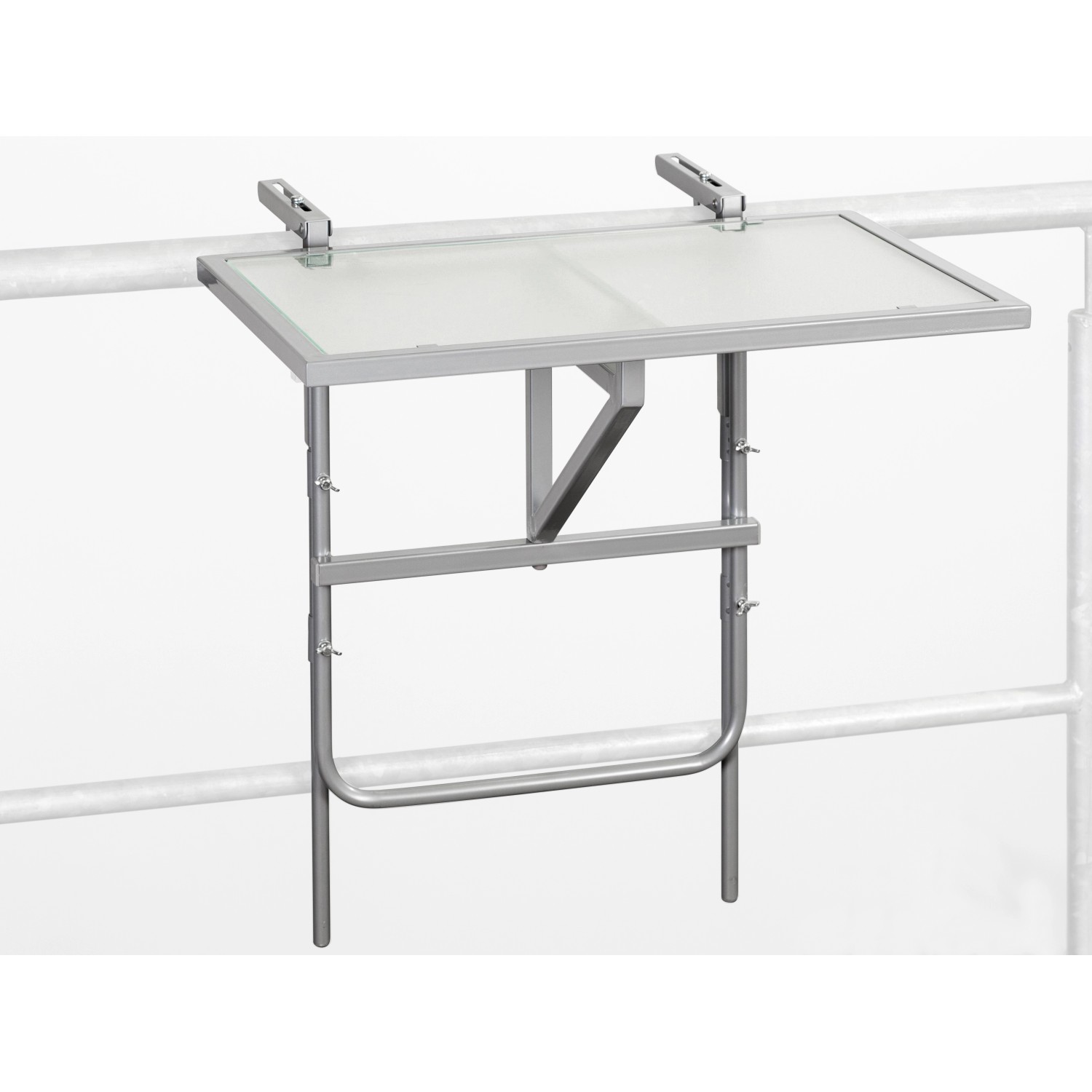 Balkonhängetisch 60 cm x 40 cm Silber günstig online kaufen