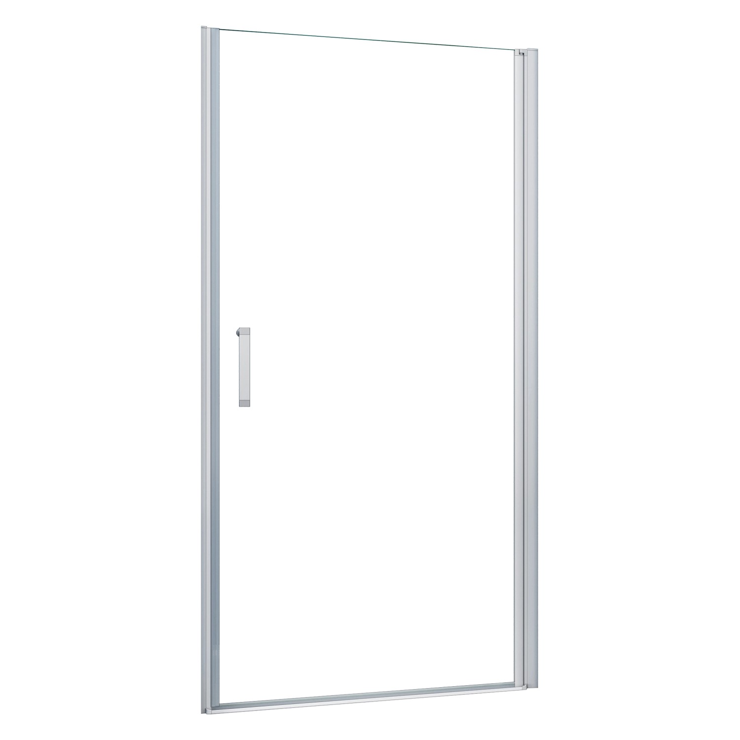 AICA Alu Silber Matt Nischentür 90x185cm Duschkabine Drehtür 5mm ESG Sicherheitsglas Dusche Pendeltür Duschabtrennung