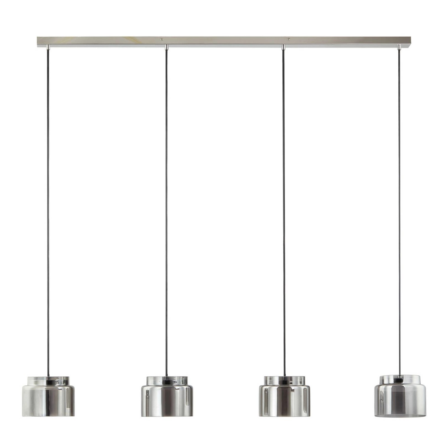 Lucande Pendelleuchte Diano 10013678 Design Modern in Alu aus Glas 4-flammi günstig online kaufen
