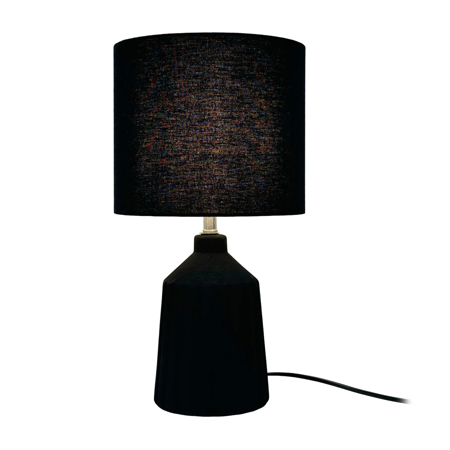 Relaxdays Tischlampe Keramik Leinen Eisen Rutschfest 42 cm x 23 cm 1 kg